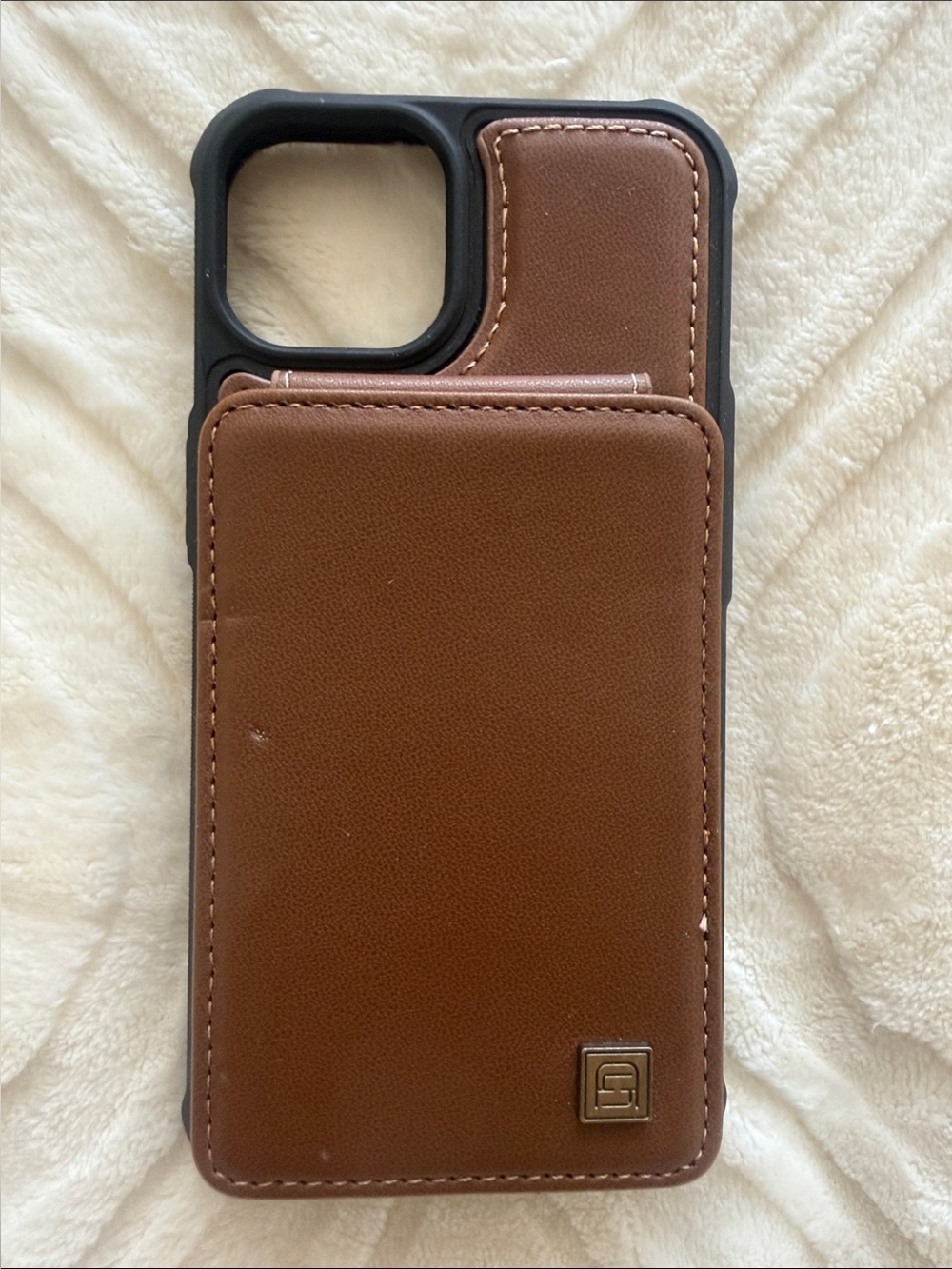 Autspace UNBreak I Phone 12 Case Cover Wallet Credit Card Holder PU Leather Back